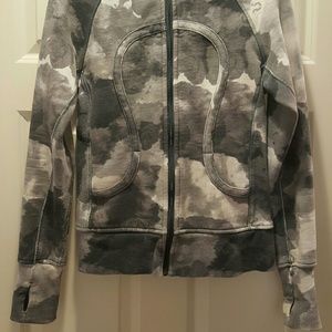 Lululemon marbled hooded full zip sweatshirt